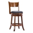 thumbnail image 1 of Boraam Palmetto Counter Height Swivel Wood Kitchen Bar Stool - Walnut Finish, 1 of 10