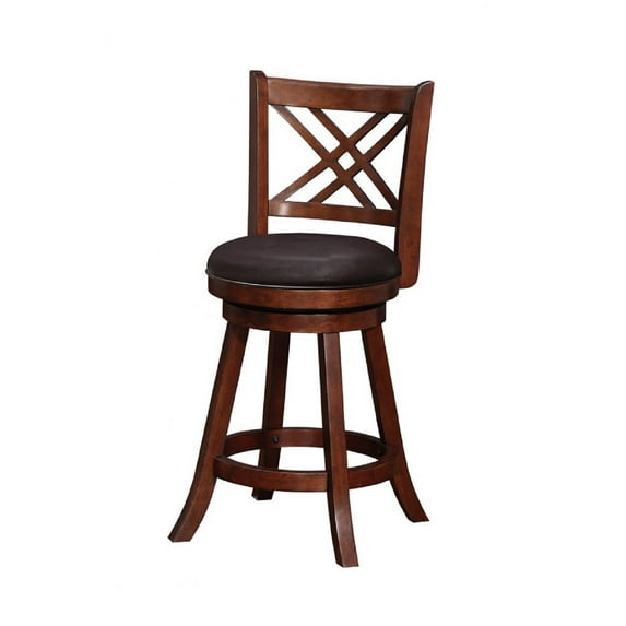 Boraam Porto 24" Swivel Counter Stool, Hazelnut