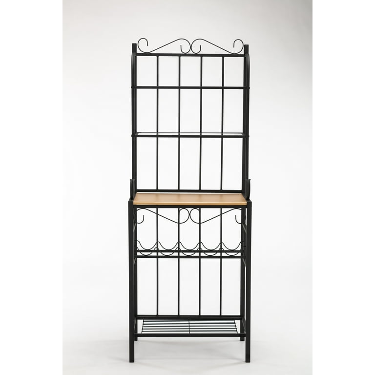 Boraam Praha 68 4 Teir Shelf Metal Baker s Rack Black Finish Walmart