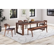 Boraam Rasmus 6pc Dining Set Chestnut Wire-Brush