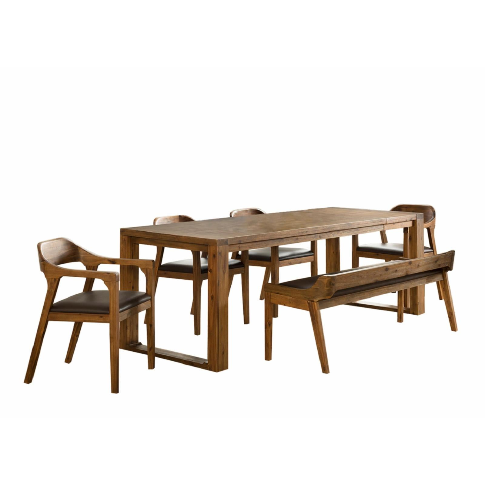 Boraam Rasmus 6pc Dining Set Chestnut WireBrush