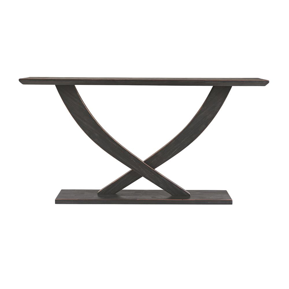 Rasmus Black Charcoal Acacia Wood Console Table