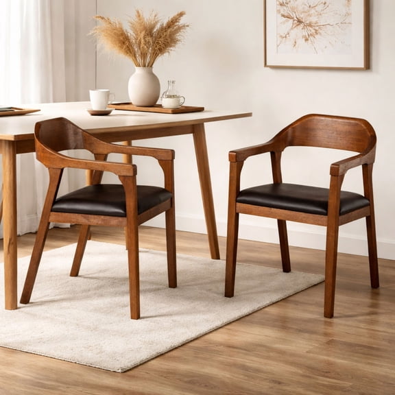 Boraam Rasmus Dining Room Wood Armchairs - Set of 2