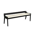thumbnail image 1 of Boraam Rasmus Wood Dining Bench - Cream/Black, 1 of 7