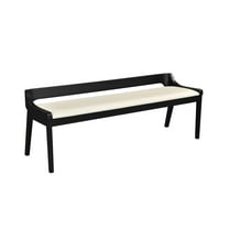 Boraam Rasmus Wood Dining Bench - Cream/Black