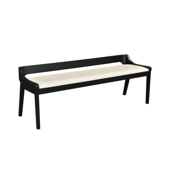 Boraam Rasmus Wood Dining Bench - Cream/Black