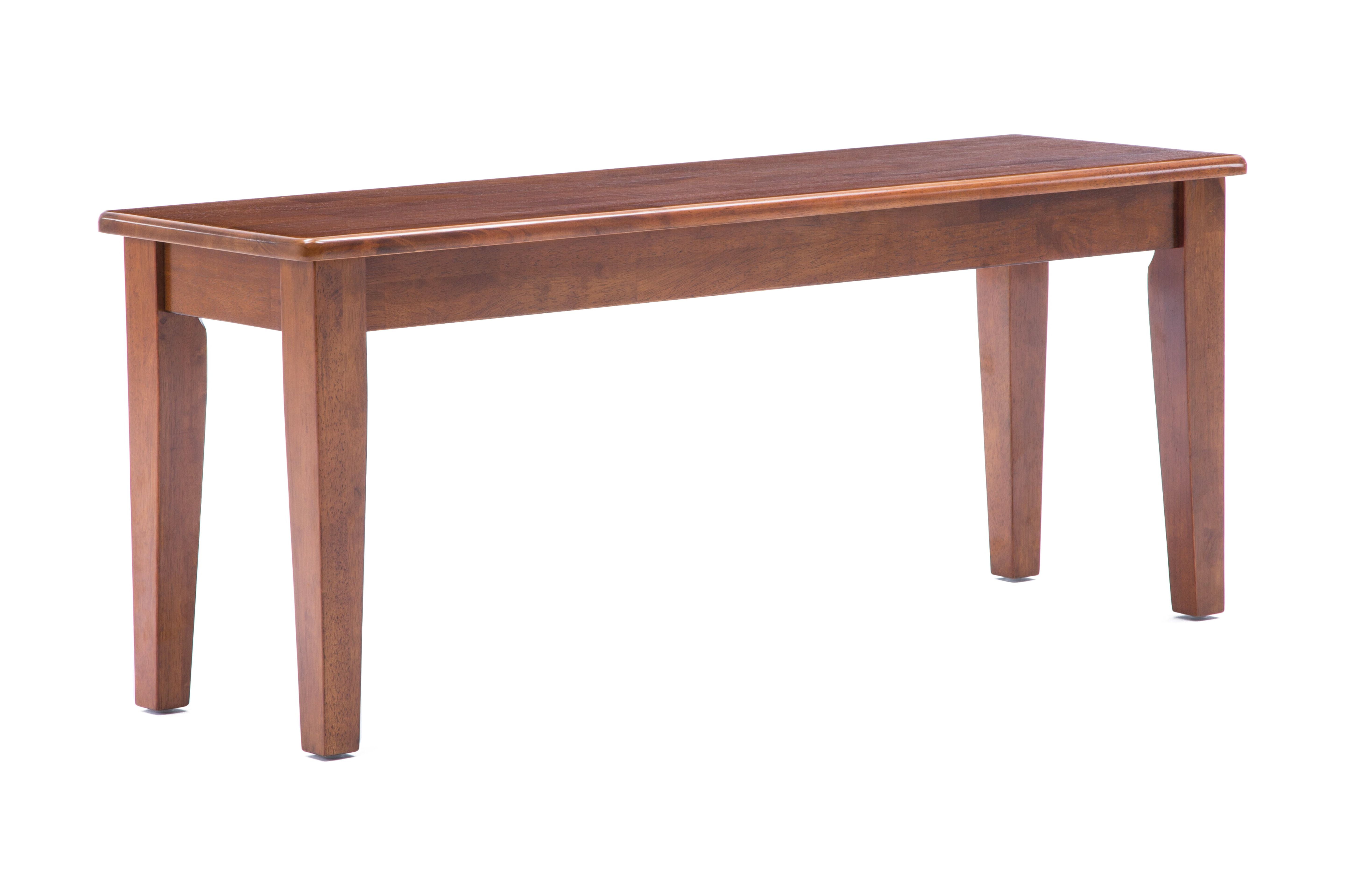 Walnut Shaker Style 44" Wood Dining Bench