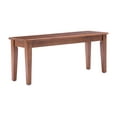 thumbnail image 1 of Boraam Shaker 18in Dining Height Backless Wood Dining Bench, Walnut Finish, 1 of 7