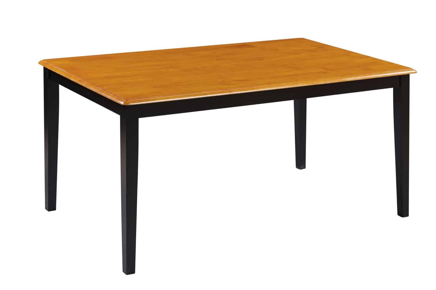 Shaker Style Black & Oak Solid Hardwood Dining Table