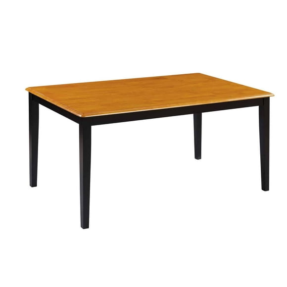Boraam Shaker Rectangular Wood Dining Room Table - Black/Oak Finish
