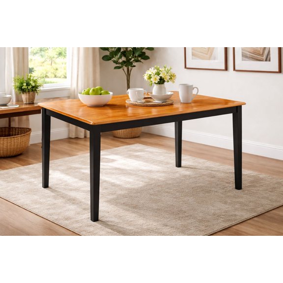 Boraam Shaker Rectangular Wood Dining Table - Oak/Black