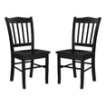 thumbnail image 1 of Boraam Shaker Rubberwood Dining Chairs in Black (Set of 2), 1 of 10