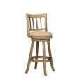 thumbnail image 1 of Boraam Sheldon Bar Height High Back Swivel Wood Bar Stool, Driftwood Wire-Brush Finish, 1 of 5