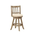 thumbnail image 1 of Boraam Sheldon Driftwood Wire-Brush & Ivory Counter Height Swivel Wood Bar Stool, 1 of 3