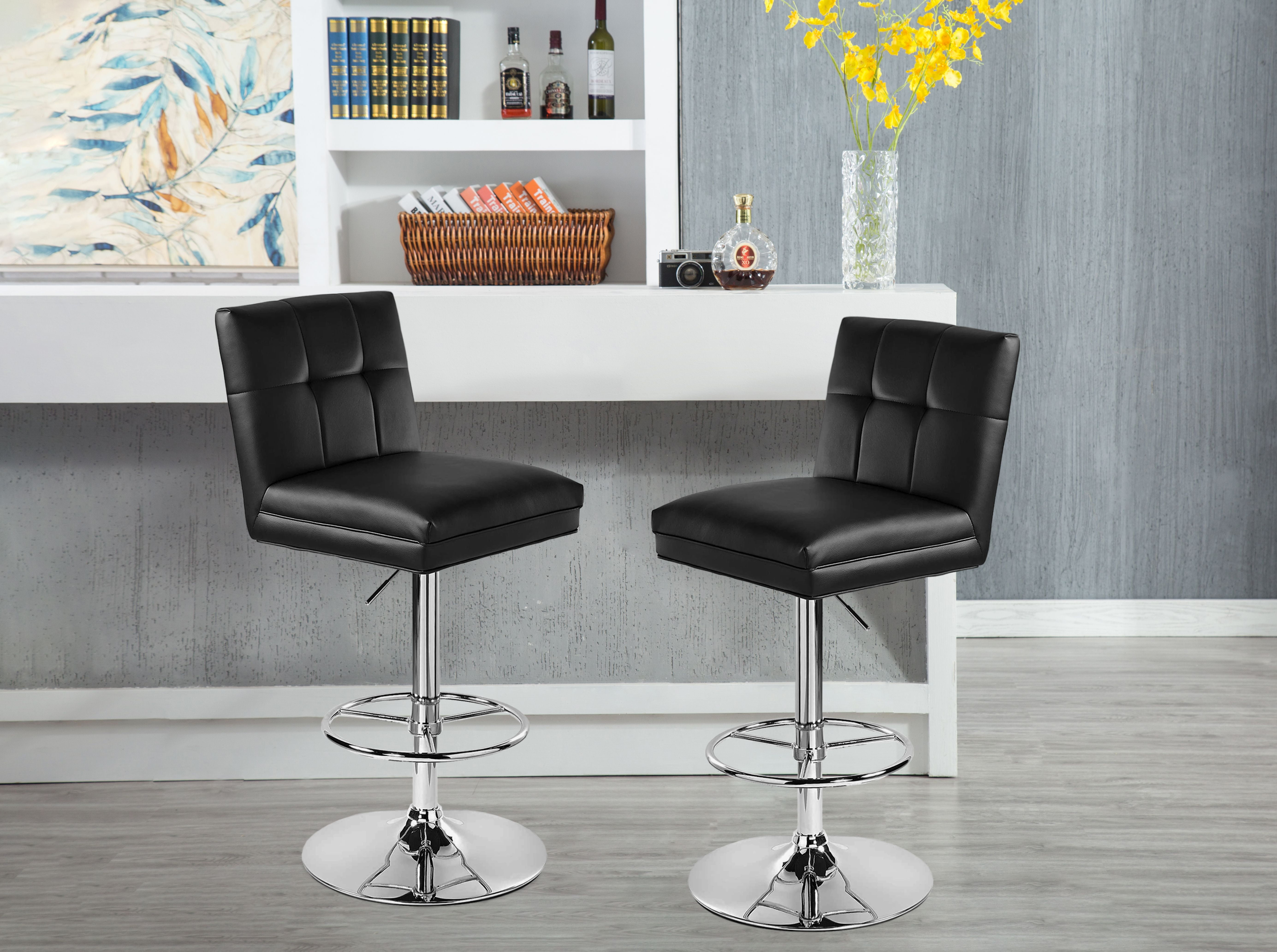 Free Shipping! Boraam Sloan Adjustable Swivel Bar Stools Set of