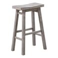 thumbnail image 1 of Boraam Sonoma 29-Inch Bar Height Backless Saddle Wood Bar Stool, Storm Grey Wire-Brush Finish, 1 of 7