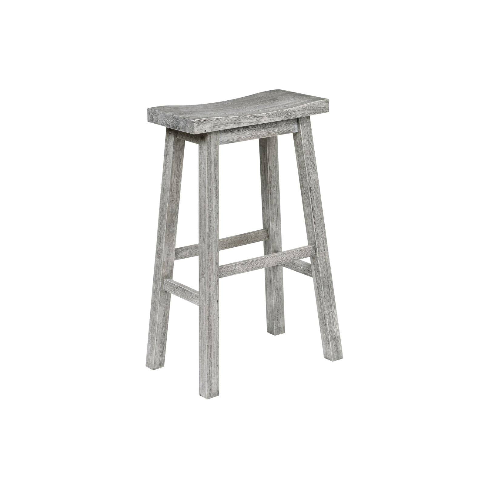 Sonoma 29" Storm Gray Wire-Brush Saddle Barstool