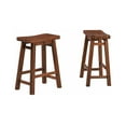 thumbnail image 1 of Boraam Sonoma Counter Height Backless Kitchen Bar Stools - Chestnut Wire-Brush Set of 2, 1 of 7