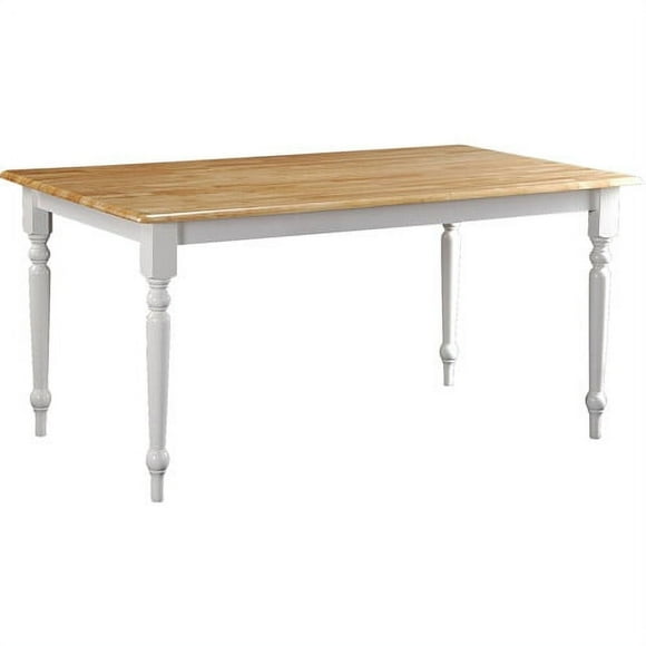 Boraam Windsor Farmhouse Rectangular Dining Table, Cream/Natural