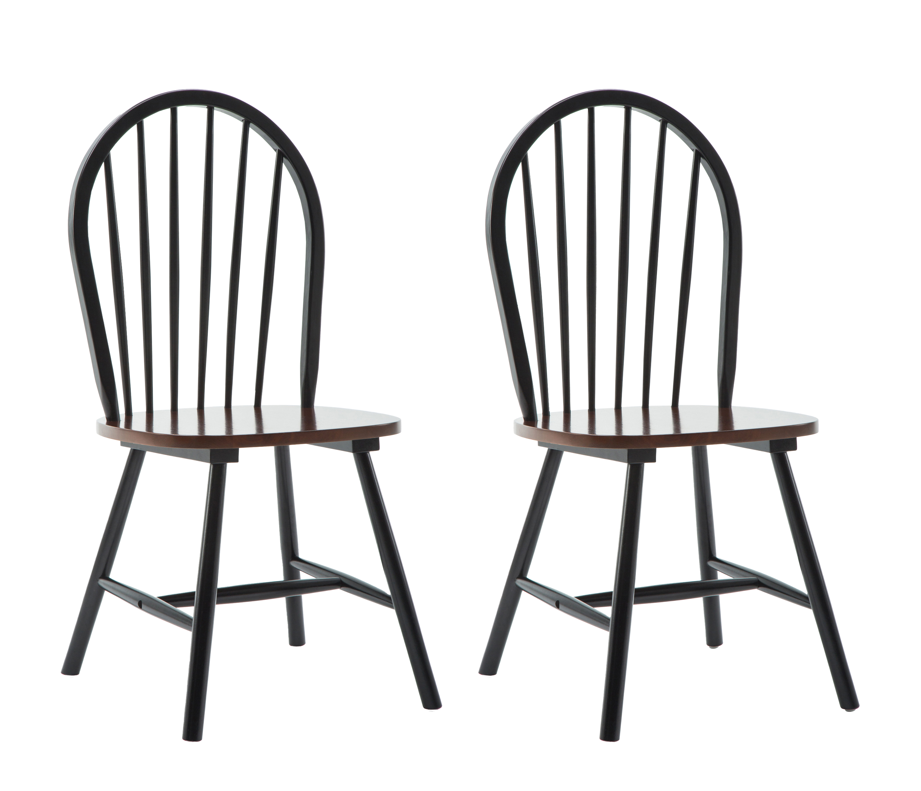 Lexicon Lordsburg Wood Dining Room Arm Chairs in Brown Cherry (Set of 2 ...