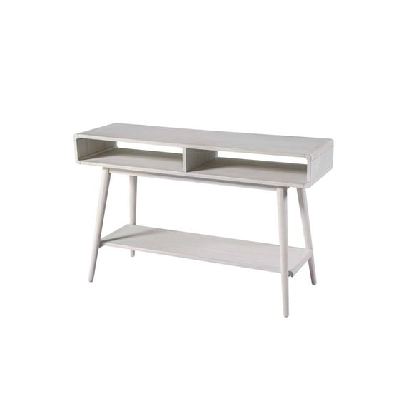 Boraam Wood Cambria Console Table - Zebrano Whitewash Finish