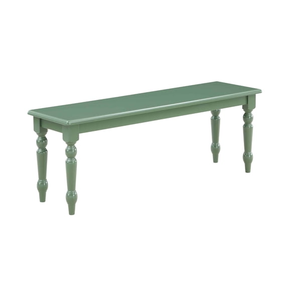Boraam Carolina Backless Dining Entryway Bench - Equestrian Green Rubberwood Finish