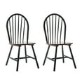 thumbnail image 1 of Boraam Windsor Wood Dining Room Side Chairs - Set of 2 - Black and Cherry Finish, 1 of 10