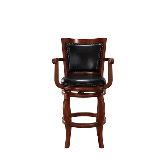Boraam Jones 29" Swivel Bar Stool - Black/Cherry