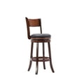 thumbnail image 1 of Boraam Palmetto Swivel Wood Bar Height Kitchen Barstool, Brandy, 1 of 2