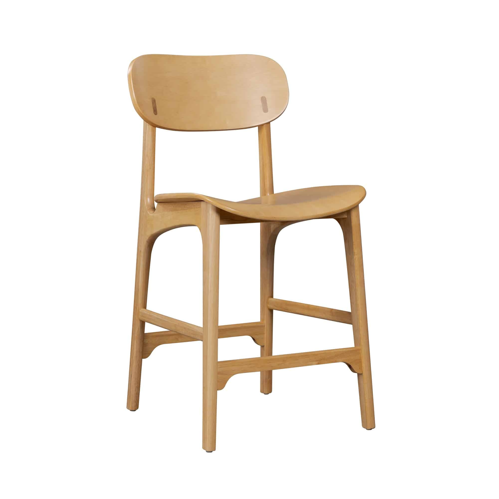 Solvang Natural Wood Counter Height Barstool