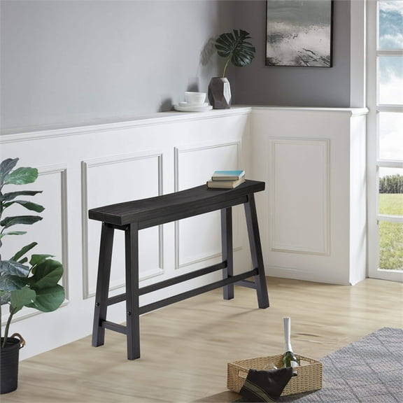 Boraam Sonoma Backless Bench - Black Charcoal