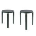 thumbnail image 1 of BoraamMateo Round Backless Stacking Stools - Set of 2 - Spanish Moss, 1 of 5