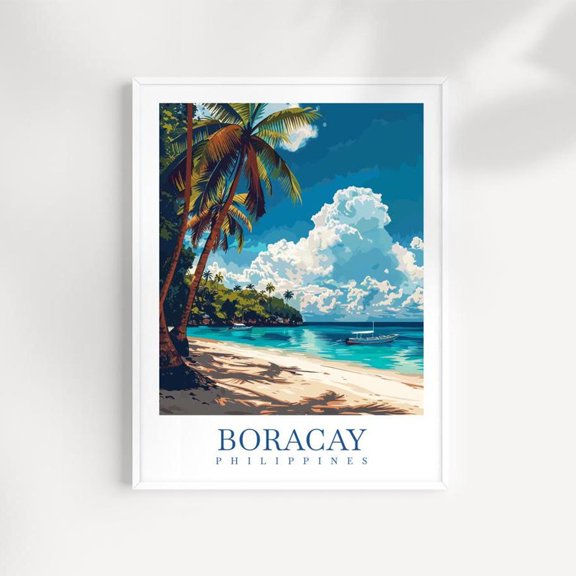 Boracay Beach Wall Art Print Philippines Travel Decor Unframed Paper Print