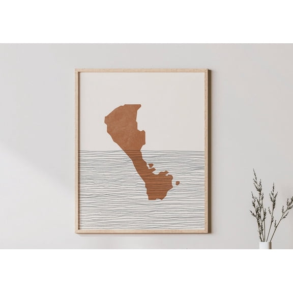 Boracay Boho Island Philippines Travel Poster, Travel Inspired Home And Office Decor