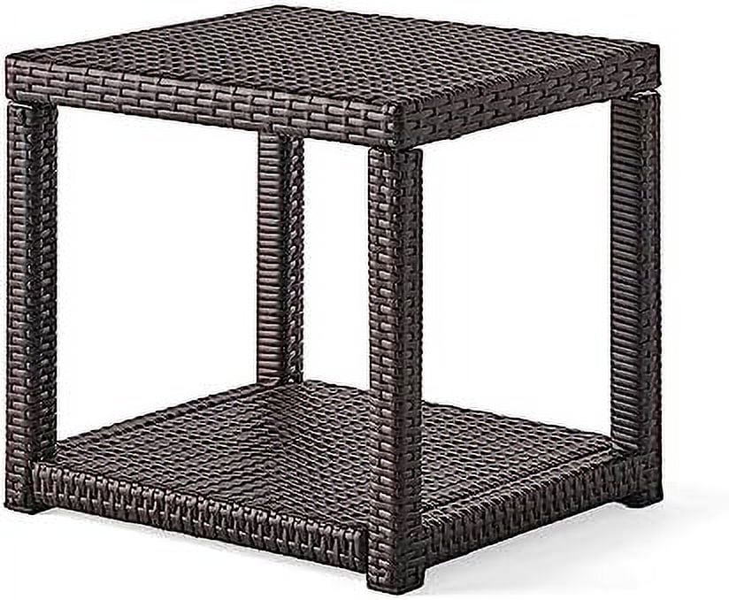 Boracay Outdoor Wicker Accent Table, Multibrown