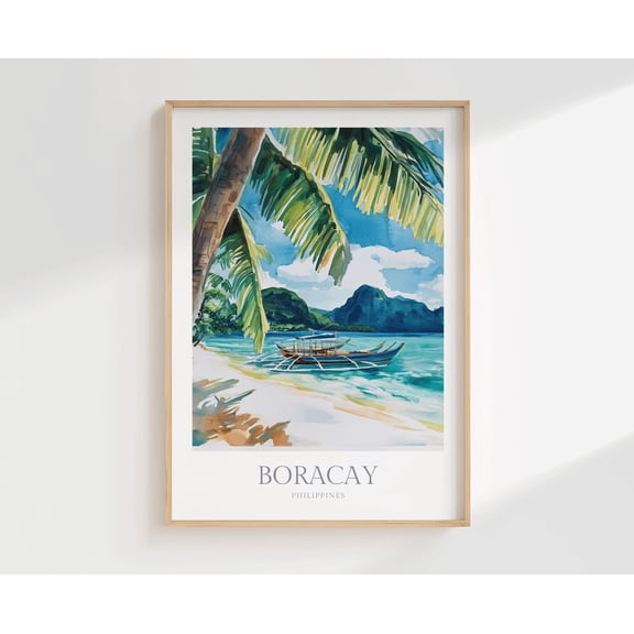 Boracay Philippines Poster, Bedroom, Office, Home, Gallery Wall And Living Room Decor
