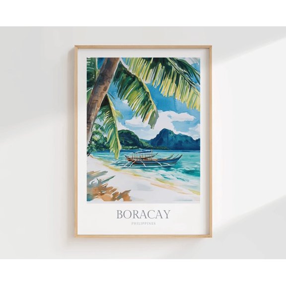 Boracay Philippines Wall Art Home Decor Poster Poster, Unframed Size 8x12