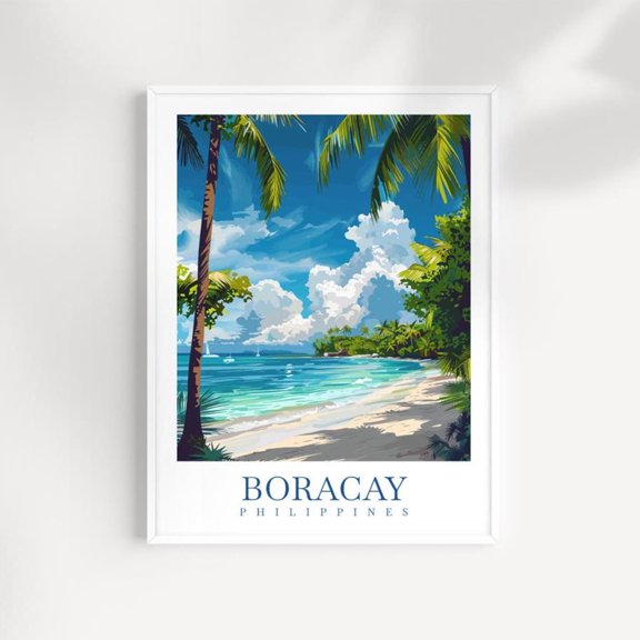 Boracay Philippines Wall Art Print Tropical Beach Decor Unframed Paper Print