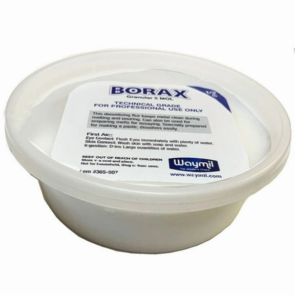 Borax 1/2 Pound Container Melting Flux 8 Oz. To Glaze Crucible Dishes for Gold