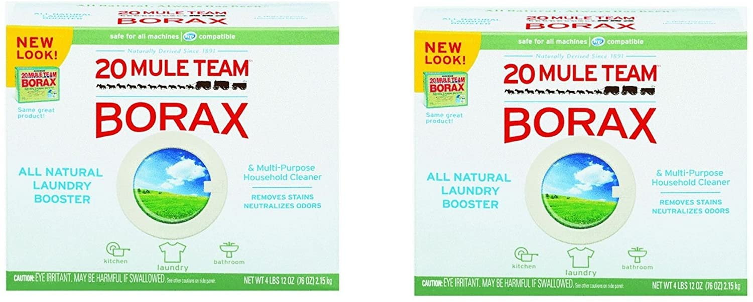 Borax 20 Mule Team Laundry Booster, Powder, 2 Packages4 lbs 