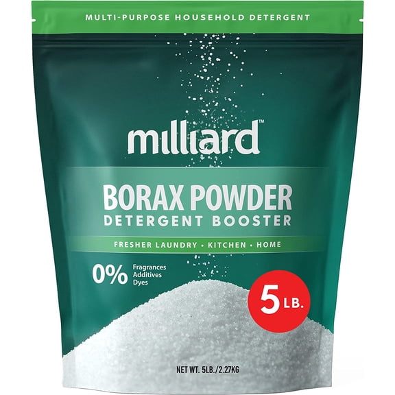 Borax Laundry Booster, Pure Multi Purpose Cleaner - Detergent Powder (5 lb)