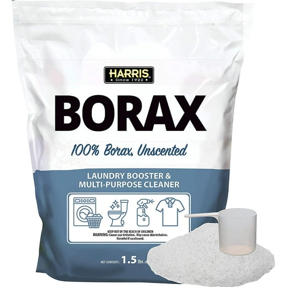 Borax Powder Hard Water Laundry Booster and Powerful Multi-Purpose Cleaner, 1.5lb (Unscented)