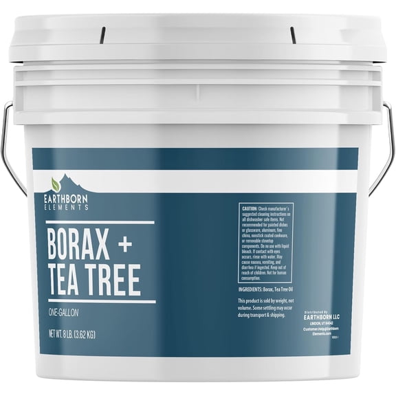 Borax with Tea Tree Essential Oil, 1 Gallon Bucket, Laundry Booster, Refreshing Scent, Bulk Size