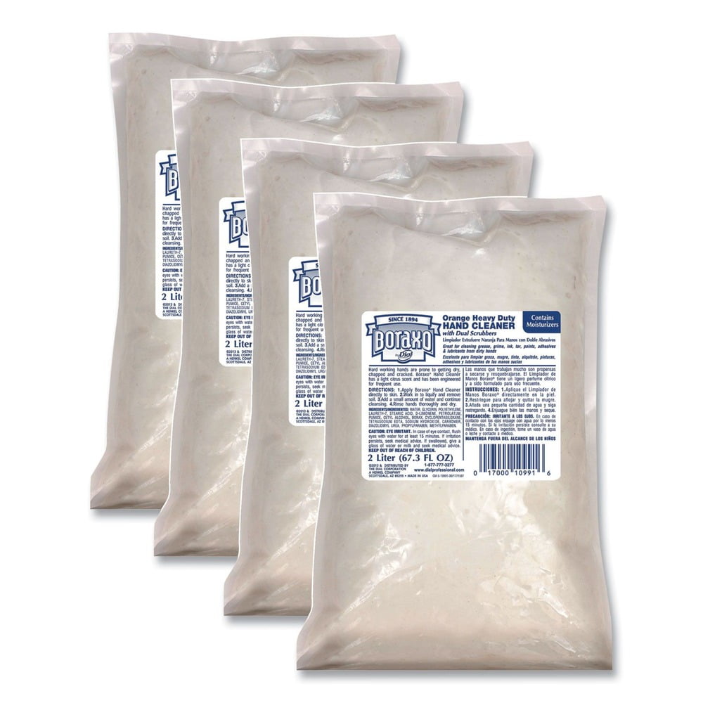 Orange Heavy Duty Hand Cleaner, 2 L Refill Bag, 4/Carton Orange Heavy Duty Hand Cleaner, 2 L Refill Bag, 4/Carton
