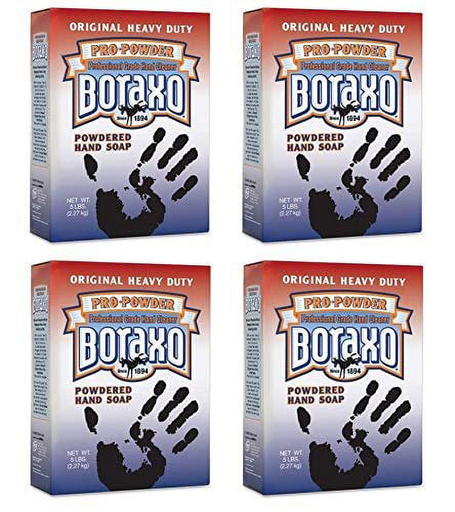 Boraxo Heavy Duty Powder Hand Soap, 5 lb Pack of 4