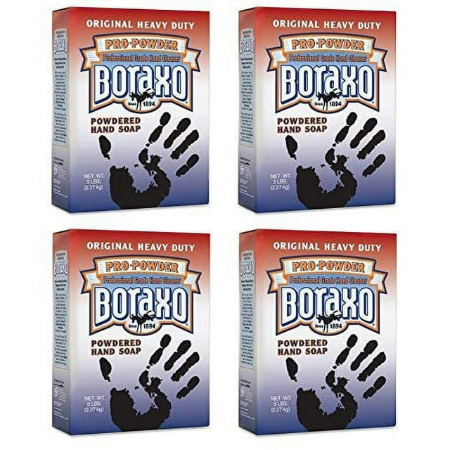 Boraxo Heavy Duty Powder Hand Soap, 5 lb Pack of 4