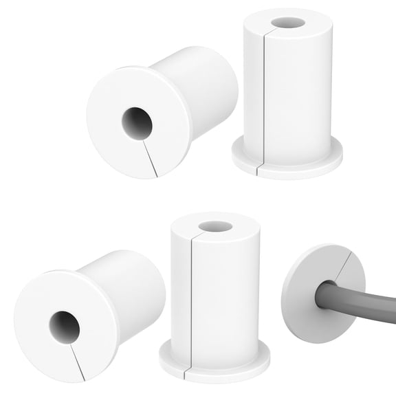 Borcorz 4-Pack Starlink Wall Cable Pass Through Bushing Kit, 3/4 inch Silicone Grommets for Ethernet Routing, White