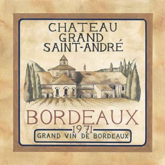 Bordeaux 1971 Canvas Art - Richard Henson (24 x 24)