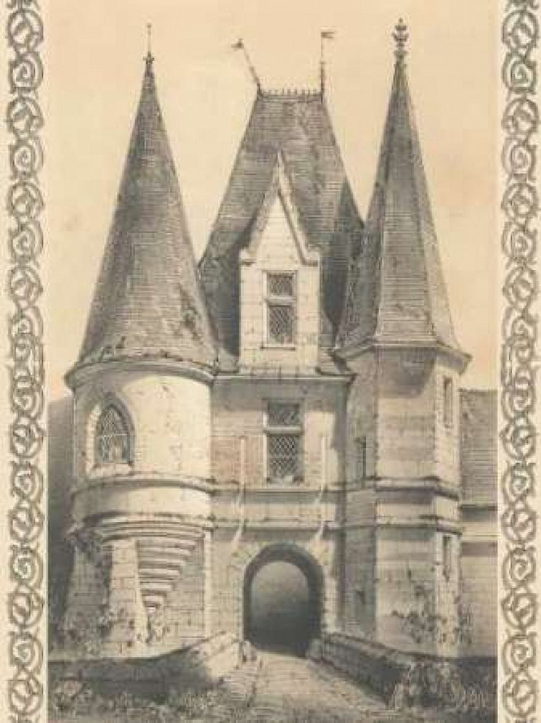 Bordeaux Chateau II Canvas Art - Louis Fermin Cassas (18 x 24)
