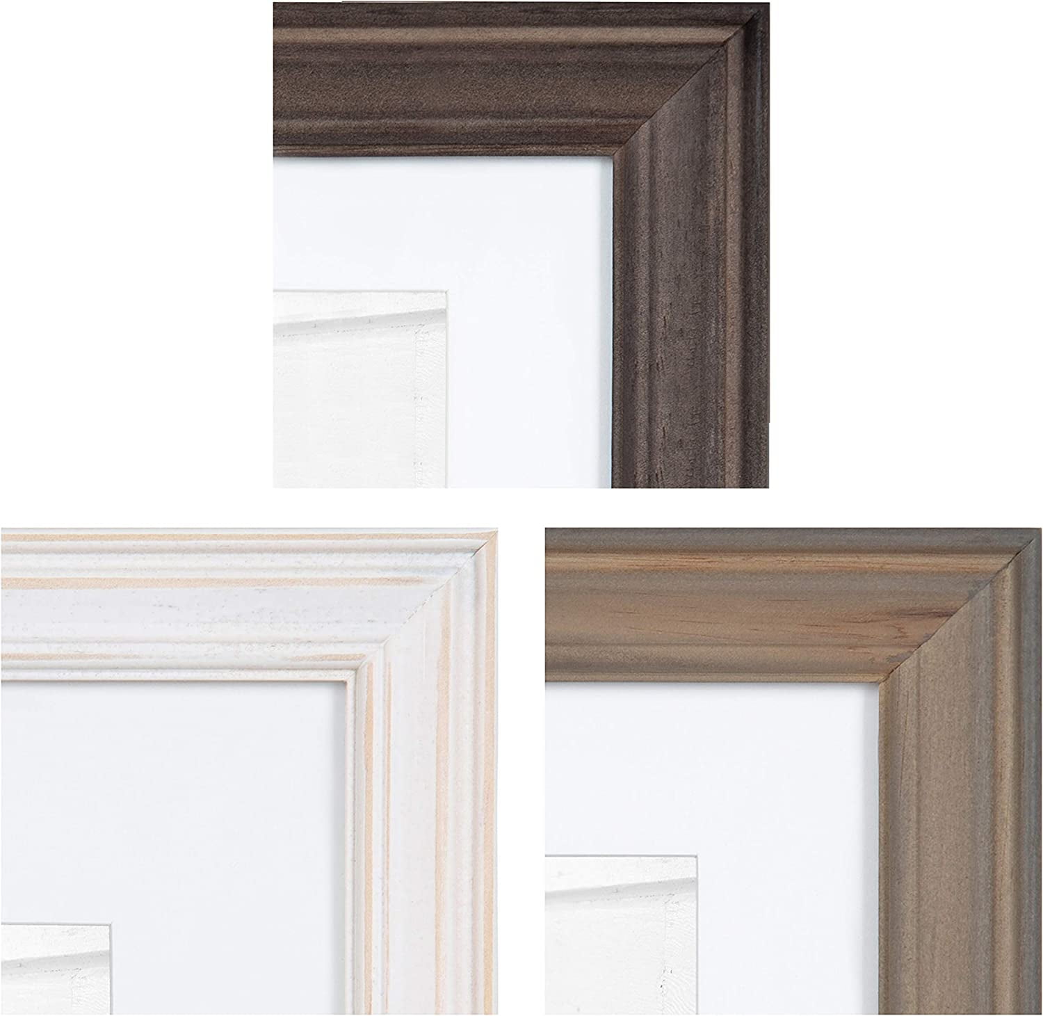 Bordeaux Gallery Wall Frame and Shelf Kit, Set of 10, Multicolored with